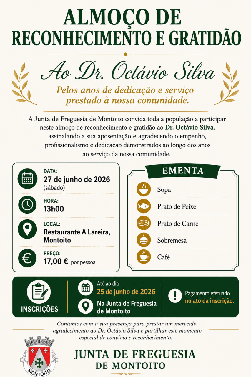 Almo&ccedil;o de reconhecimento e gratid&atilde;o - Dr. Oct&aacute;vio Silva